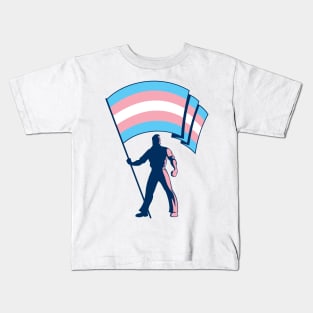 Transgender Pride Flag Bearer Kids T-Shirt